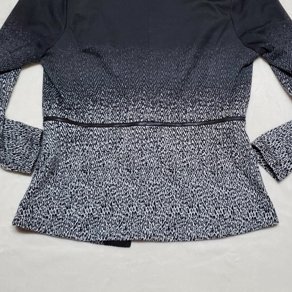 Grace elements faux-Zipper-Waist multi speckled ombre v-neck stretchy jacket XL - Picture 9 of 10